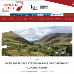 Profile photo for Donegal Daily - Over 200 people attend Barnes Gap Greenway Consultation